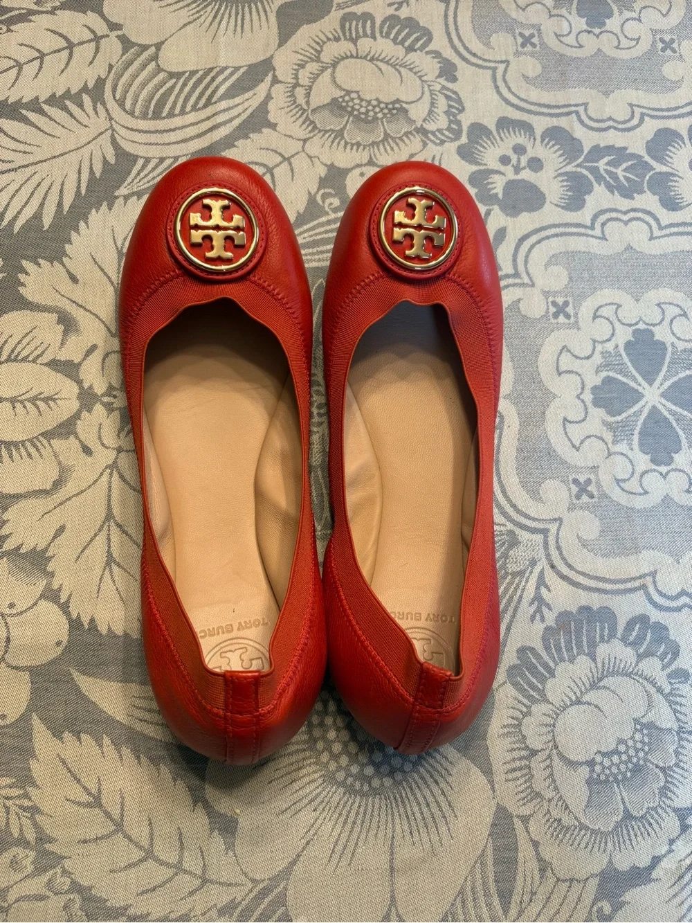 Tory Burch Sedgwick Orange Reva Flats